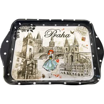 SKANTEX Tácek - PRAHA barva: černý/puntík-1ks