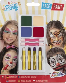 Speciální výtvarná barva Grafix Party barvy na obličej 4x 12 ml