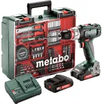 METABO BS 18 L Q Set mobilní dílna 2x2,0Ah Aku vrtací šroubovák + kufr
