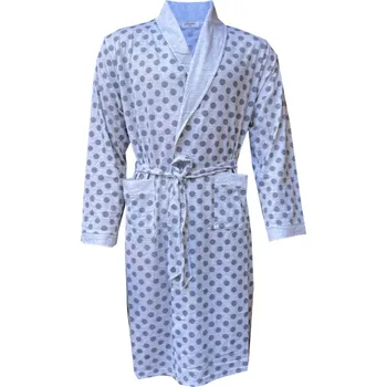 Dámské noční prádlo Dámský bavlněný župan - C-LEMON Barva: Šedá, Velikost: XXL