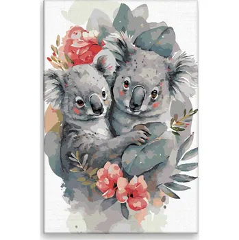 Dětské zboží Malování podle čísel - Koalí objetí - 40x60 cm, bez dřevěného rámu - CZ výroba