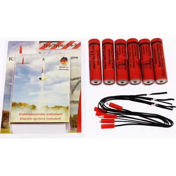 autíčko Klima raketový motor C6-P EL (6ks) - KL-0379