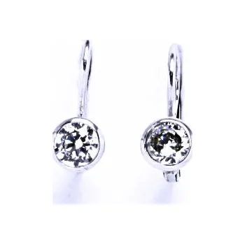 Náušnice Stříbrné náušnice čiré zirkony - VE14 (Stříbrné náušnice s čirými zirkony)