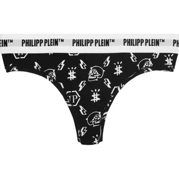 Kalhotky PHILIPP PLEIN Nero 2-Pack tanga L Černá