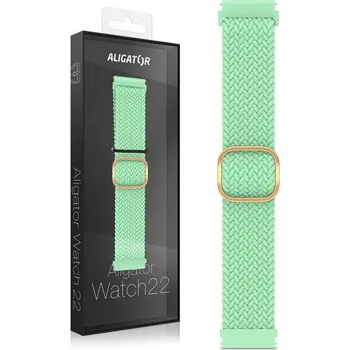 Řemínek na hodinky Řemínek textilní ALIGATOR 22mm, tyrkysový