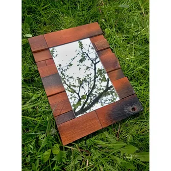 Zrcadlo ShipWood SUMATRA B - Zrcadlo obložené dřevem, 290 x 210 mm