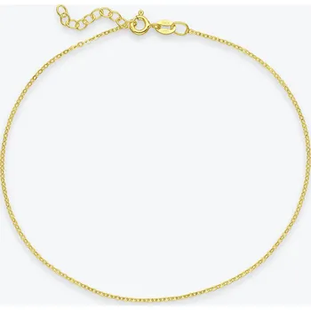 Řetízek Stříbrný řetízek na nohu pozlacený - Ag925