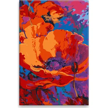 Dětské zboží Malování podle čísel - Vlčí mák 01 - 40x60 cm, bez dřevěného rámu - CZ výroba