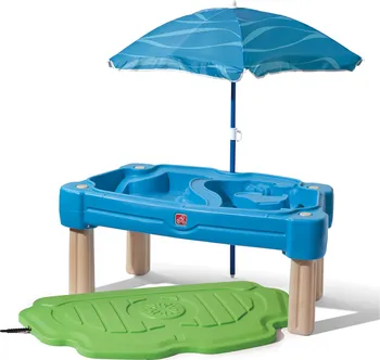 Venkovní herní stolek Step2 Kaskáda 850900 vodní stůl modrý/béžový/zelený