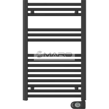 Radiátor Zehnder Aura Radiátor trubkový rovný elektrický 860 x 400 mm, černý matný, včetně topné tyče 300 W, PBEBZ-080-40/MQ