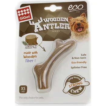 Hračka pro psa GiGwi WOODEN ANTLER Dentální žvýkací hračka Velikost: XS