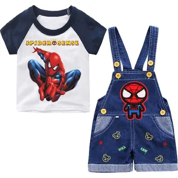 Dětský letní set Spiderman - tričko a šortky s laclem Barevná varianta: Modrá, Velikost: 100