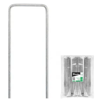 Umělý povrch BRADAS Kotvící spony kovové "U" 20 cm (100ks) pro zpevňující sítě a zahradní folie