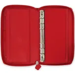 Filofax Saffiano ZIP A6 osobní compact týdenní červená