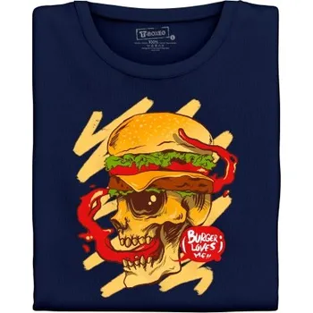 Pánské tričko Pánské tričko s potiskem "Hamburgerová lebka"