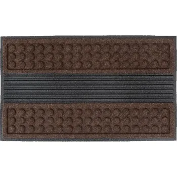Rohožka Hnědá textilní gumová čistící vstupní rohož FLOMA Scrape - 45 x 75 x 1,3 cm