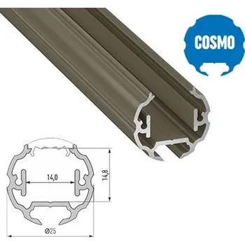 LED lišta LEDLabs Hliníkový kulatý profil COSMO 1m pro LED pásky, inox
