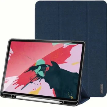 Pouzdro na mobilní telefon DUX DUCIS Domo pouzdro s prostorem na Apple Pencil a funkcí uspání pro iPad Pro 12,9" (2018-2022) - tmavě modré