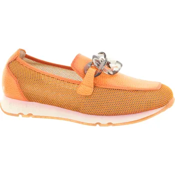 Dámské tenisky HISPANITAS Dámské oranžové kožené mokasíny HV232552-PAPAYA-245 Velikost 38