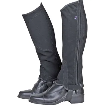 Chapsy HKM Minichapsy Nubuck Leather Imitation HKM, černé Obvod lýtka: 26-31 cm, Výška holeně: 29 cm