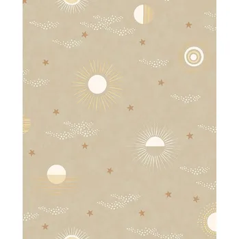 Tapeta Eijffinger Béžová dětská vliesová tapeta na zeď vesmír, 323080, Explore, Eijffinger, velikost 0,52 x 10 m