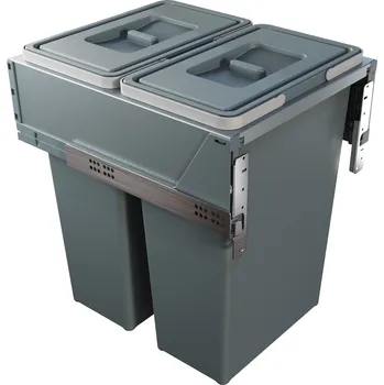 Odpadkový koš Elletipi Vestavný odpadkový koš Elletipi BLOCK 2.0 - výsuvný, 35+35 L, 45 cm, PBR A4745A, PBR A4745A