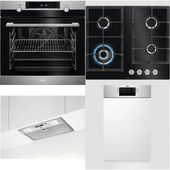 Set domácích spotřebičů AEG BPK556360M + AEG Mastery SpeedBurner HKB64420NB + AEG DGB3523S + AEG Mastery MaxiFlex FEE73517PM
