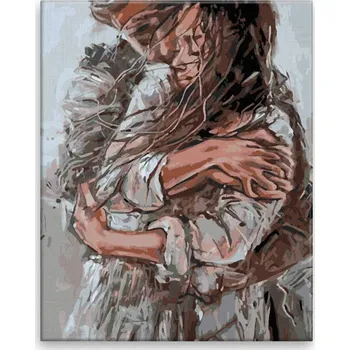 Malování podle čísel - Spolu navždy - 40x50 cm, bez dřevěného rámu - CZ výroba