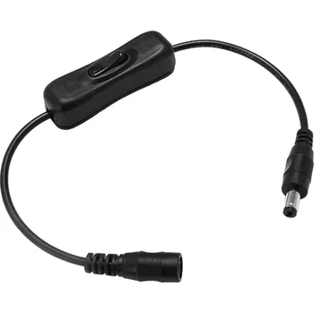 vypínač Kolébkový vypínač kabelový, konektory 5.5x2.1mm, černý