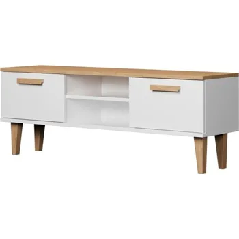 Televizní stolek TV stolek DENVER 120 cm bílý/dub hickory