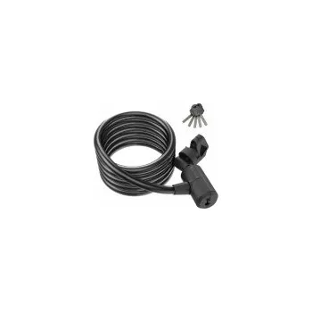 Zámek na kolo Syncros Masset Coil Cable Key lock zámek na kolo černá 185 cm