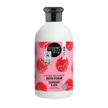 Koupelová kosmetika ORGANIC SHOP Vitaminová koupelová pěna Malina a acai 500 ml