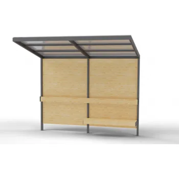 Přístřešek na auto HTI ZASTÁVKOVÝ PŘÍSTŘEŠEK FALUN I Barva konstrukce: hnědá komaxit (RAL 8017), Výplň střechy: trapézový plech