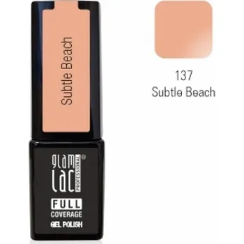 Umělé nehty GlamLac Gel lak oranžový - 137 Subtle Beach 6 ml