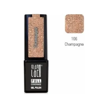 Umělé nehty GlamLac Gel lak zlatý - 106 Champagne 6 ml