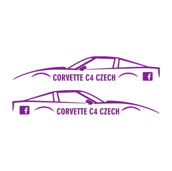 Polep vozidla SAMOLEPKA Corvette C4 FB (14 - fialová) NA AUTO, NÁLEPKA, FÓLIE, POLEP, TUNING, VLASTNÍ TEXT, TISK, AUTOSAMOLEPKY.cz, POLEPY, OBRÁZEK, LOGO, SAMOLEPKY
