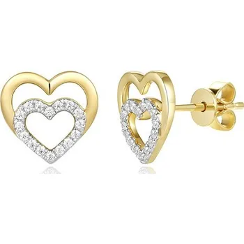 Náušnice Zlaté náušnice AURINO se zirkony E27098QCZZ4Y-1