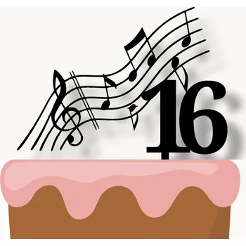 Party dekorace svetzdobeni Zápich na dort NOTY 16