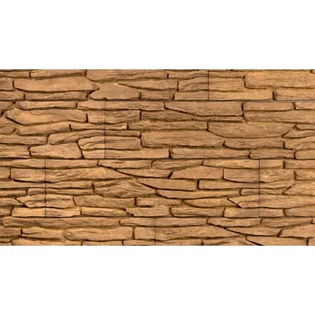Obklad Stegu Betonový obklad, Z BETONU, CALIFORNIA 3 - mocca, středně hnědá, 150 x 550 mm, tloušťka 12-33 mm, 0.5 m2