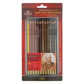 Kresba Pastelky Mondeluz hnědá řada 12ks (Pastelky Mondeluz hnědá řada 12ks)