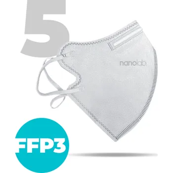 respirátor Nanolab 5 x Český bezpečný nano respirátor FFP3 bílý Varianta: uni