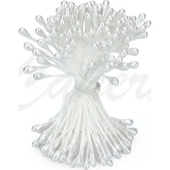 Cukrovinka Květinové pestíky bílé - 120ks