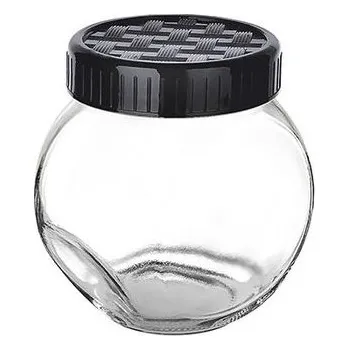 Dóza na potraviny Dóza 0,50l LATTICE, šroub.víko, polohovací, sklo/plast