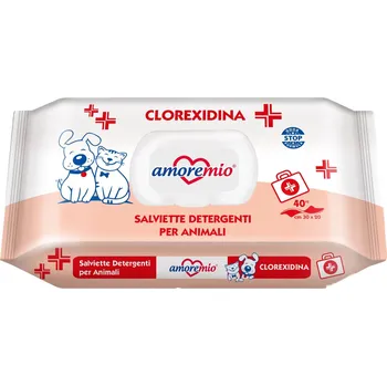 Amore Mio Clorexidina vlhčené hygienické ubrousky s chlorexidinem 40 ks Hygienický ubrousek Amore Mio Clorexidina vlhčené hygienické ubrousky s chlorexidinem 40 ks