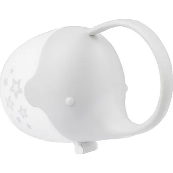 klip na dudlíky Babyono Pouzdro na dudlík - slon - bílá