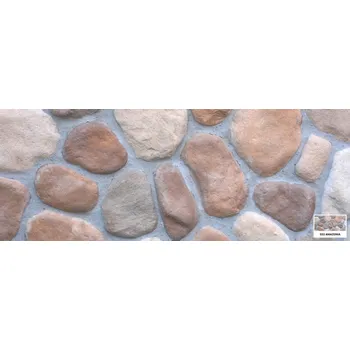 Obklad WILDSTONE Kamenný obklad, Z BETONU, Říční kámen, světle šedá, 90 - 400 x 180 - 200 mm, tloušťka 30 - 70 mm, 1 m2