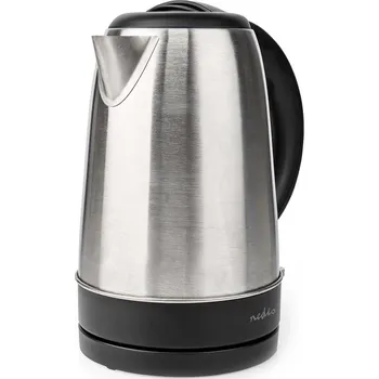 Rychlovarná konvice NEDIS rychlovarná konvice KAWK340EAL/ objem 1,7 l/ otáčení o 360°/ nerezová ocel/ spotřeba 2200 W/ černá / hliník