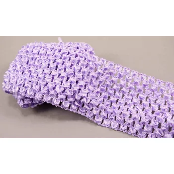 Textilní guma Ozdobná síťovaná pruženka Tutu - světle fialová - šířka 7 cm