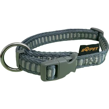 Obojek pro psa BAFPET Popruhové obojky ŽEBŘÍK Barva: Stříbrná, Rozměr: 25mm x 40-66cm 18102Z