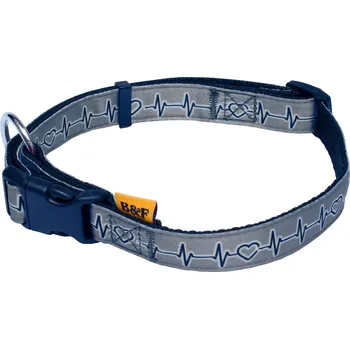 Obojek pro psa BAFPET Popruhové obojky EKG Barva: Šedá, Rozměr: 25mm x 40-66cm 18102E